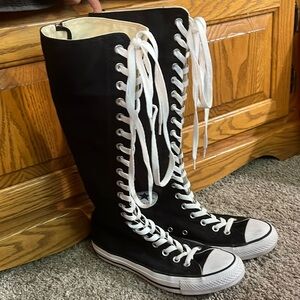 Black Knee-High Converse Allstars